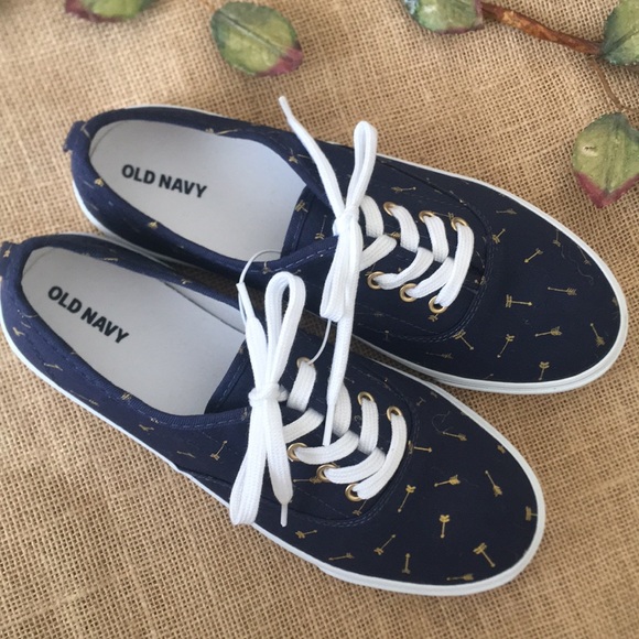 Old Navy Girls Navy Blue Sneakers NWT Size 5 - Picture 6 of 8
